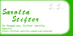 sarolta stifter business card